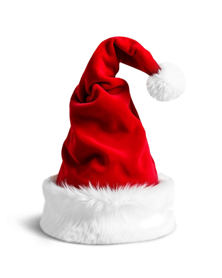 PSD gratuit chapeau de père noël isolé