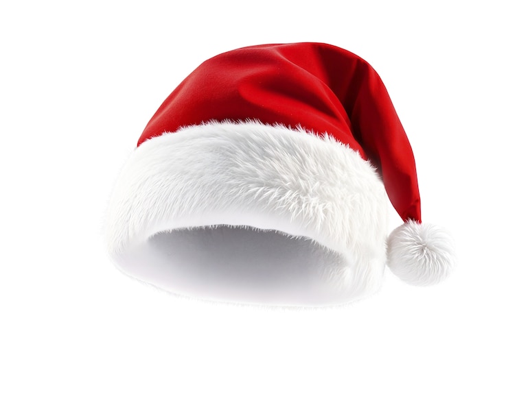 PSD gratuit chapeau de père noël en studio