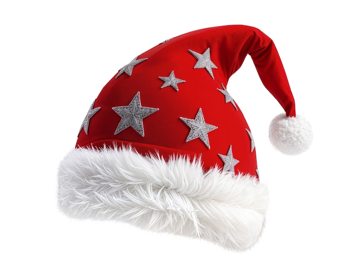 PSD gratuit chapeau de père noël en studio