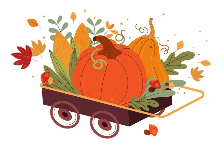 PSD gratuit citrouilles de thanksgiving isolées