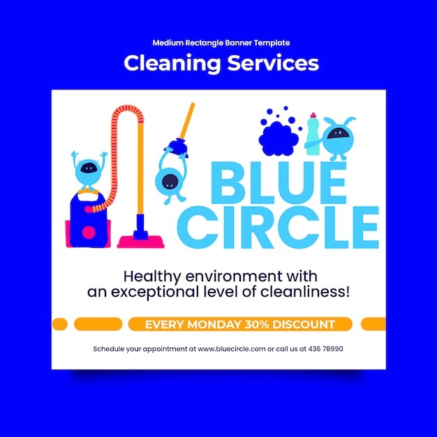 PSD gratuit cleaning services template design