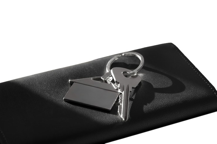PSD gratuit close up sur la clé isolée