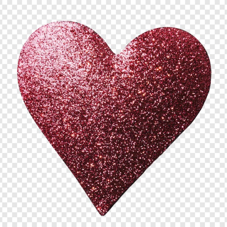 PSD gratuit le cœur rouge étincelant est un symbole d'amour et de passion.