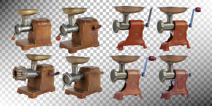 PSD gratuit collection de broyeurs d'aliments vintage sur un fond transparent