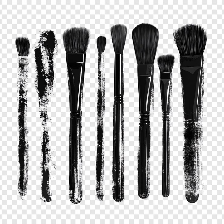 PSD gratuit une collection élégante de pinceaux de maquillage un ensemble professionnel pour une application impeccable