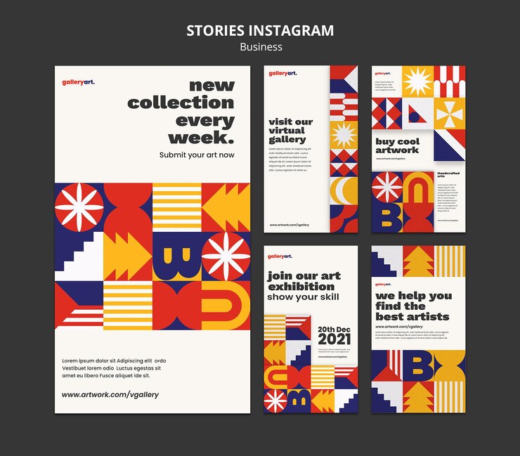 PSD gratuit collection d'histoires instagram d'affaires