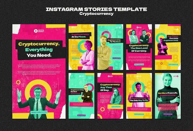 Collection D'histoires Instagram De Crypto-monnaie