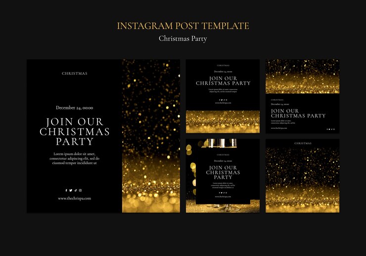 PSD gratuit collection d'histoires instagram de fête de noël