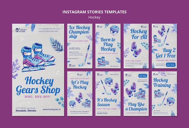 Collection D'histoires Instagram De La Saison De Hockey