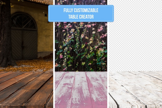 PSD gratuit collection de maquettes de table