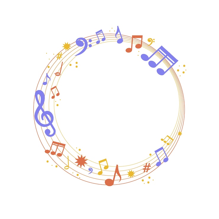 PSD gratuit collection de notes de musique