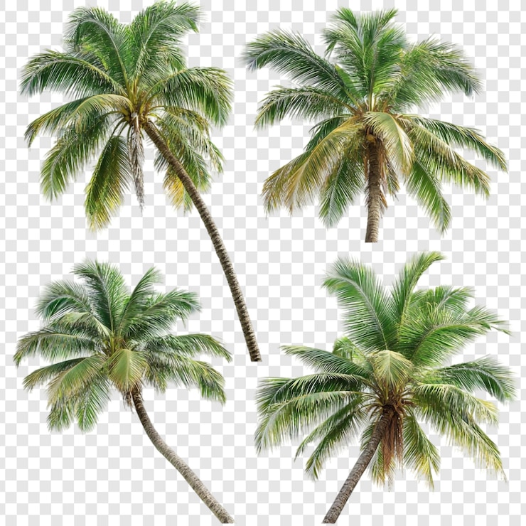 PSD gratuit une collection de palmiers tropicaux luxuriants