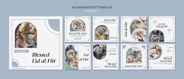 Collection De Publications Instagram Pour La Célébration Islamique De L'aïd Al-fitr