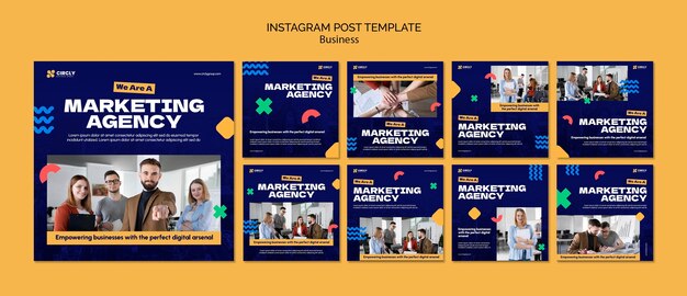 Collection de publications Instagram pour les entreprises professionnelles