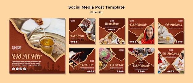 PSD gratuit collection de publications instagram pour ramadhan kareem