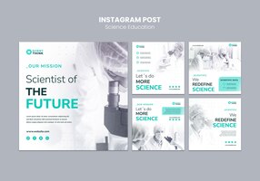 Collection de publications instagram de recherche scientifique
