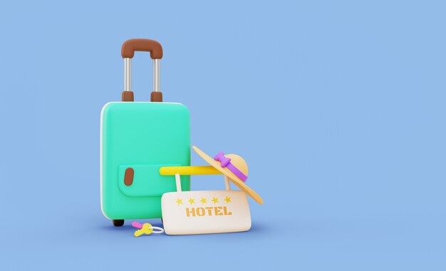 Composition de fond de voyage avec bagages