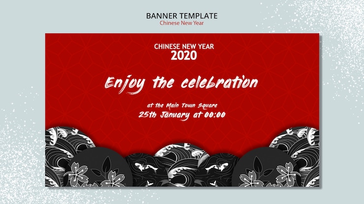 PSD gratuit concept de bannière de nouvel an chinois