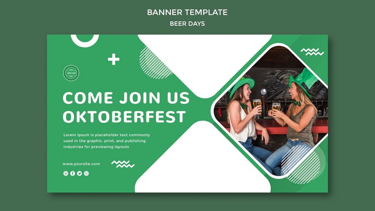 PSD gratuit concept de modèle de bannière de jour de bière