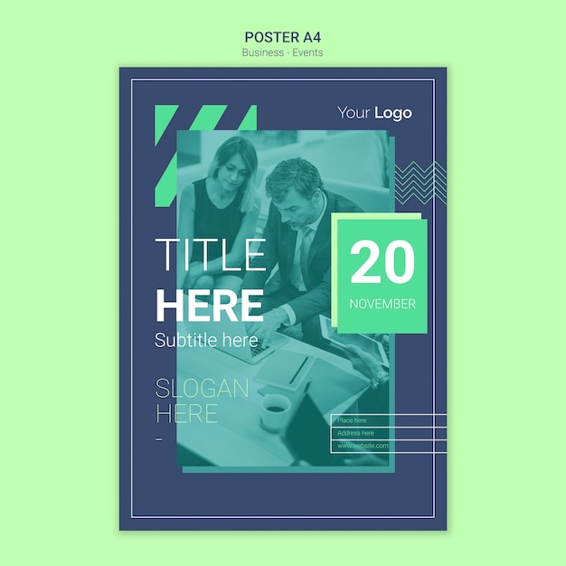 PSD gratuit concept de modèle pour affiche d'événement d'entreprise