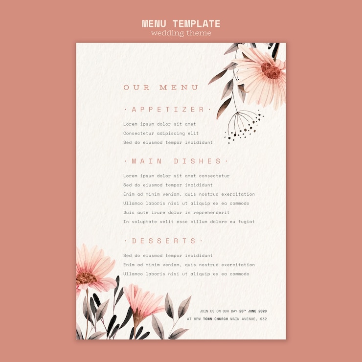 PSD gratuit concept pour le modèle d'affiche de mariage