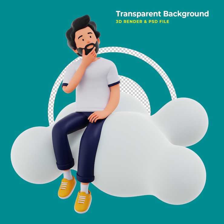 PSD gratuit concept de résolution de problèmes d'entreprise problème de communication en ligne et résolution de questions 3d vecteur personnes illustration de caractère