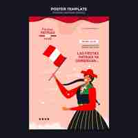 PSD gratuit conception d'affiche de modèle fiestas patrias