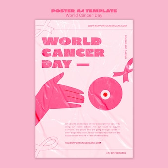 Conception d'affiche pour la journée mondiale du cancer