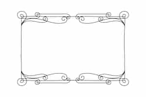 PSD gratuit conception artistique de la ligne de cadre noir