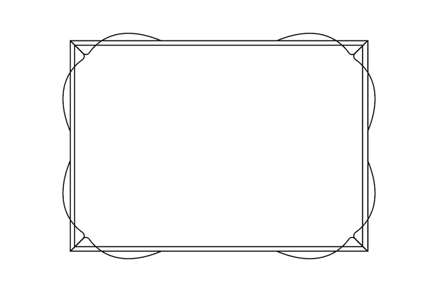 PSD gratuit conception artistique de la ligne de cadre noir