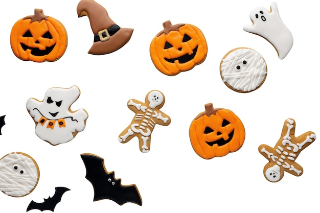 PSD gratuit conception de biscuits d'halloween isolée