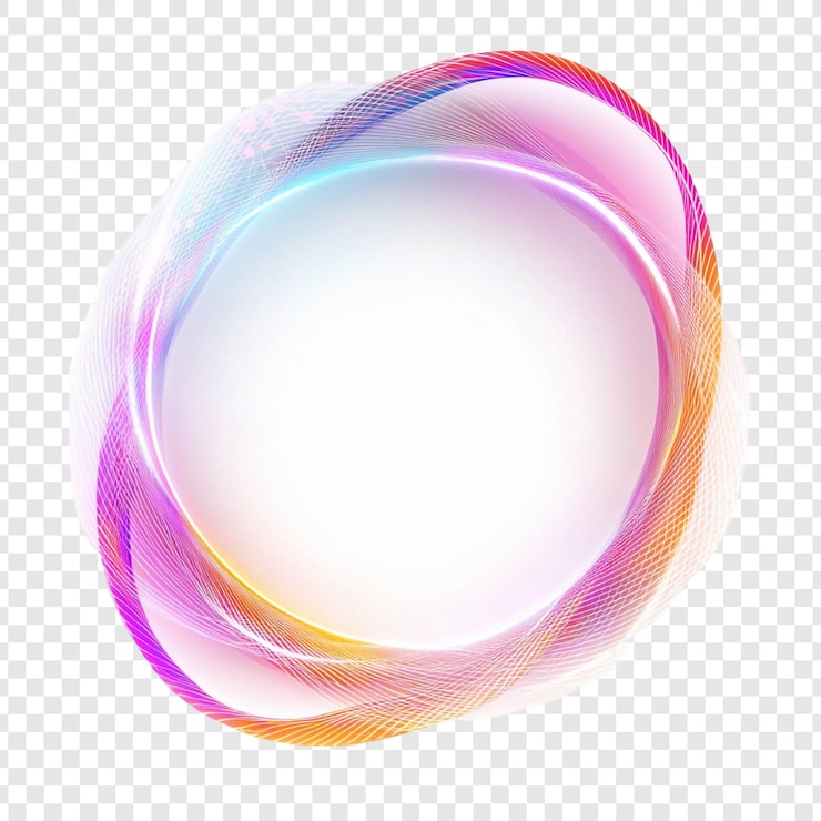 PSD gratuit conception du cadre de lumières tourbillonnantes colorées abstraites