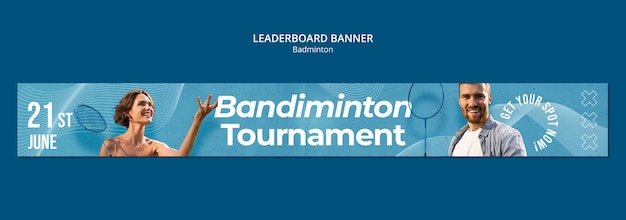 PSD gratuit conception du modèle de badminton