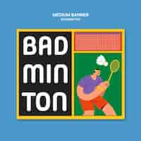 PSD gratuit conception du modèle de badminton