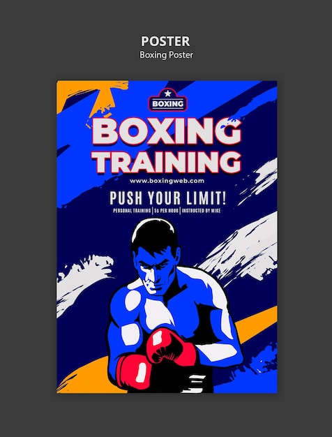 PSD gratuit conception du modèle de boxe