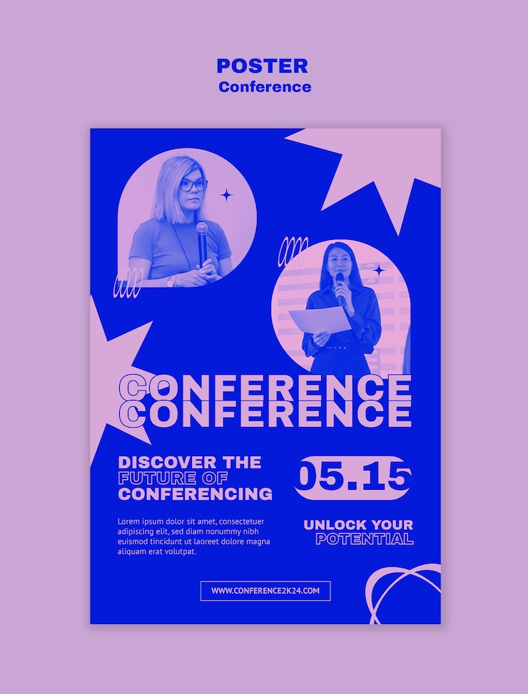 PSD gratuit conception du modèle de conférence