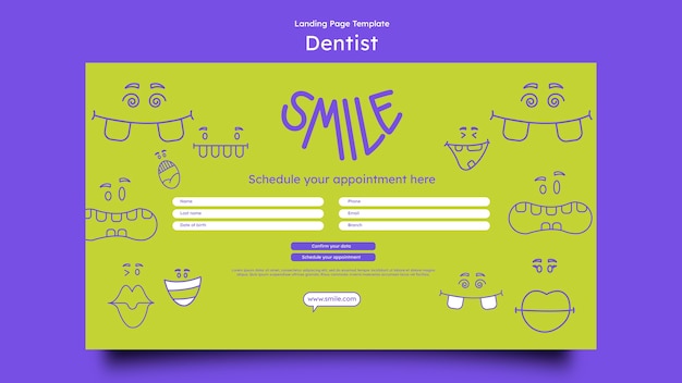 PSD gratuit conception du modèle de dentiste