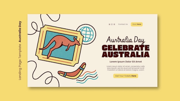 PSD gratuit conception du modèle du jour de l'australie