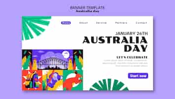 PSD gratuit conception du modèle du jour de l'australie