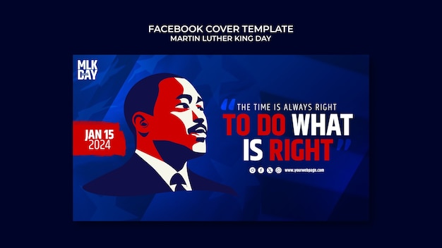 PSD gratuit conception du modèle du jour de martin luther king