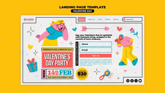 Conception du modèle du jour de la Saint-Valentin