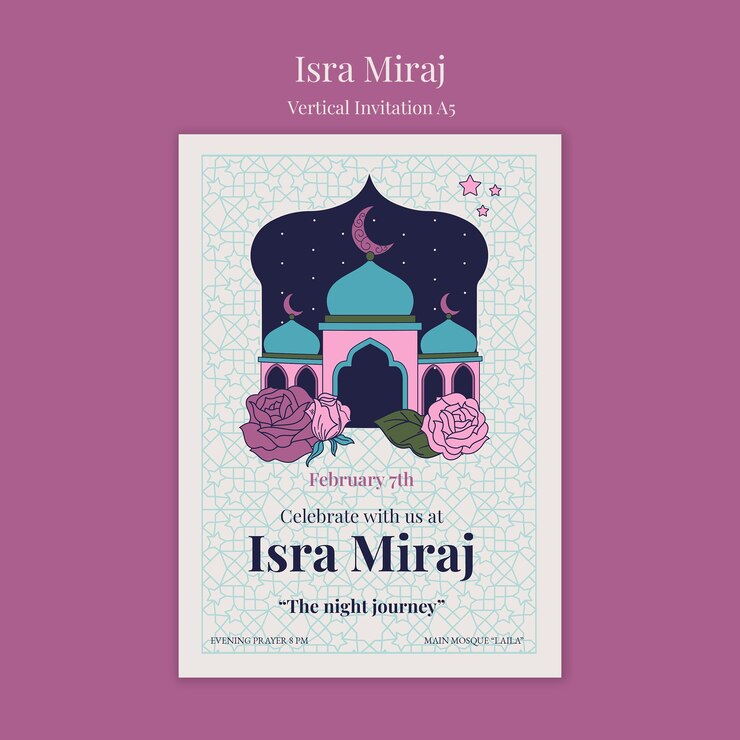 PSD gratuit conception du modèle isra miraj