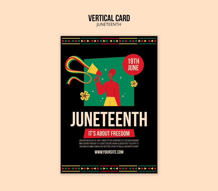 PSD gratuit conception du modèle juneteenth