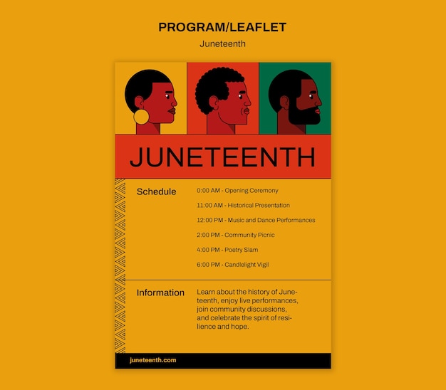 PSD gratuit conception du modèle juneteenth