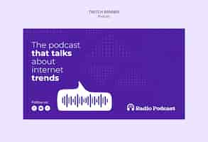 PSD gratuit conception du modèle de podcast