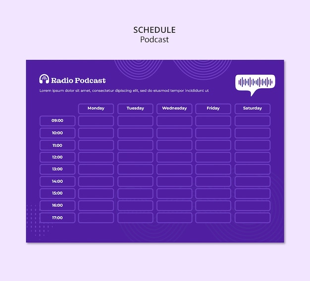 PSD gratuit conception du modèle de podcast