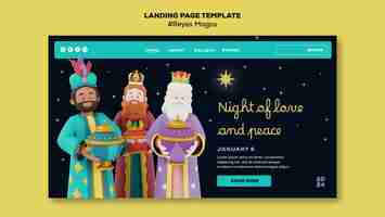 PSD gratuit conception du modèle de reyes magos