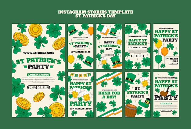 PSD gratuit conception du modèle de la saint-patrick