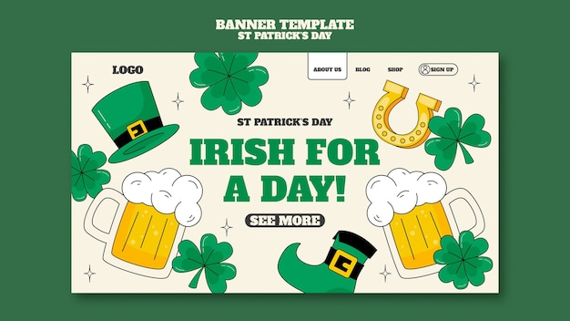 PSD gratuit conception du modèle de la saint-patrick