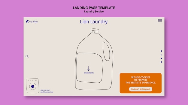PSD gratuit conception du modèle de service de blanchisserie